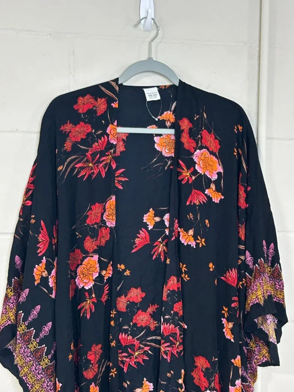 Anna Ava Kimono Womens OS One Size Floral Lightweight Draped Flowy Boho